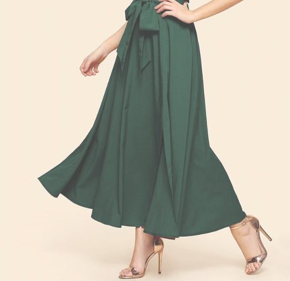 Natalie Gorgeous Green Elegant Skirt