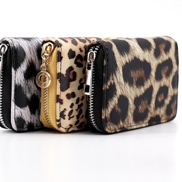 Jane Leopard Coin Leather Purse