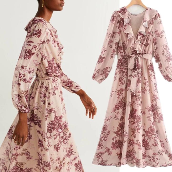 June Floral Chiffon Dress EXCLUSIVE