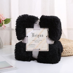 Minki Luxury Fur Throw Blanket