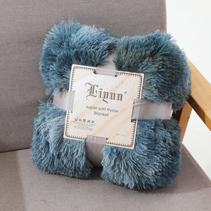 Minki Luxury Fur Throw Blanket
